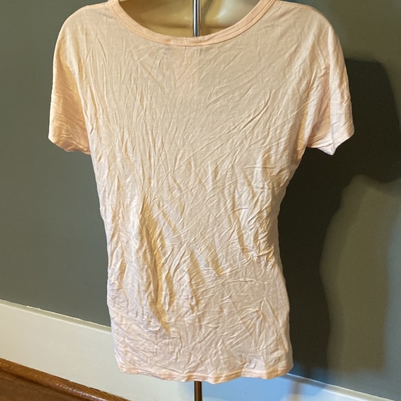 NWOT Venus XS Light Pink Twisted Knot Detail Short Sleeve Shirt - Picture 2 of 7